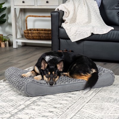 Gray Large Orthopedic Foam Outdoor Dog Bed