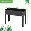 Tangkula Raised Garden Bed w/ Metal Legs Low Height Elevated Gardening Container w/ Drainage Hole for Vegetables Flowers Herbs - 4 of 4