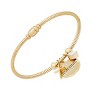 Steeltime Ladies 18k gold plated stainless steel "When you have faith....."crystal and cross charm snake chain bracelet - 2 of 4