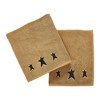 Black Prim Stars Tan Bath Towel Set of 2 27x54 VHC Brands - 3 of 4
