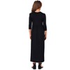 24seven Comfort Apparel Girls Three Quarter Sleeve Pleated Maxi Dress - 3 of 4