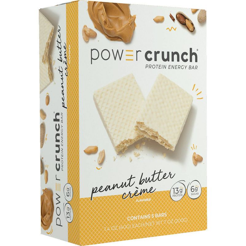 Power Crunch Peanut Butter Cream Wafer Protein Energy Bar - 5pk, 1 of 12