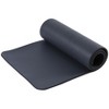 HolaHatha 72 Inch Tall x 24 Inch Wide High Density 0.5 Inch Thick Cushioned  Non Slip Home Gym Exercise Yoga Mat Workout Equipment, Black