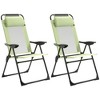 Vynxaria Adirondack Folding Patio Chairs Set - Adjustable Sling Back with Removable Headrest - 2 of 4