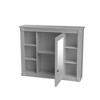 FURNIinspire Bathroom Storage Cabinets Mirror Cabinet Wall Mounted Storage Cabinet, Medicine Cabinet With 6 Open Shelves, Gray, 7.1"*35"*28.7" - 2 of 4