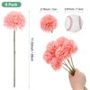 Unique Bargains Plastic Silk Durable Artificial Chrysanthemum Ball Flowers 11" - 3 of 4