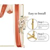 8x8 FT Wedding Backdrop Stand, Metal Wedding Arch Stand with Base, Heavy Duty Pipe and Drape Kit for Wedding Birthday Parties Banquet Decoration - 3 of 4