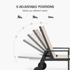 PURPLE LEAF Outdoor Chaise Lounge with Wheels for Outside 2 Pieces Aluminum Patio Lounge Chair with 5 Adjustable Position Recliner Side Table Included - 3 of 4