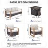 Buenhomino 6 Piece Patio Furniture Set with Fire Pit Table, Outdoor Sectional Conversation Sets Wicker Rattan Sofa with 4'' Thickened Cushion - 3 of 4