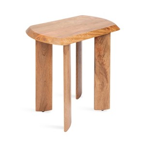 Kate and Laurel Vaux Chunky Side Table, 22x14x22, Natural - 1 of 4