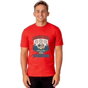 American Inspired Baseball T-Shirt Men's Home Run For Freedom Top - 1 of 4