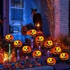 Joyfy 10 Pcs Pumpkin Pathway Lights Stakes, 5 Colors Halloween Decorations Yard Stake Path Maker Stakes for Outdoor Garden Patio Yard Pathway - 3 of 4