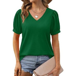 LEVEN SIXTEEN Casual Puff Short Sleeve Tops - 1 of 3