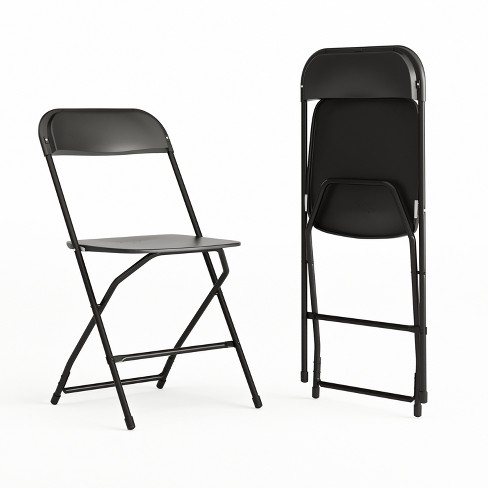 Flash Furniture Hercules Series Plastic Folding Chair Black - 2 Pack ...