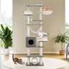 Large Cat Tree for Big Cats, Multi-Level Cat Tower for Indoor Cats, Scratching Post,Condo,Platforms,Cat Tunnel,Hammock,Feeding Station,Pet Play House - 2 of 4
