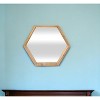 HomeRoots 21" Brown Hexagon Wood Framed Accent Mirror - 2 of 4