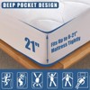 Aoibox Full Size Quilted Fitted Mattress Pad Waterproof Breathable Cooling Protector Cotton Alternative Noiseless Cover - 3 of 4