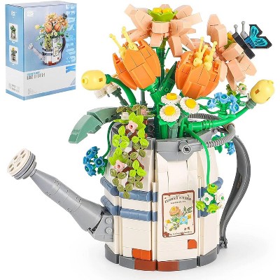 Hachikiko 973 PCS Flower Pot Building Kit - DIY Artificial Succulent Plants for Home Decor, Mother's Day Gift for Adults & Teens 14+