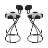 Maliang 2Pcs Round Bar Stools, Modern Velvet Upholstered Counter Chair for Dining Room - 3 of 4