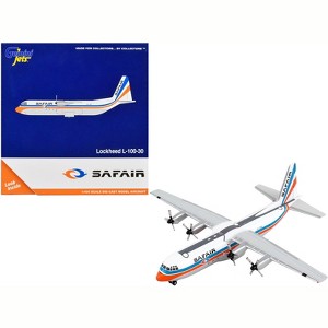 Lockheed L-100-30 Commercial Aircraft "Safair" White with Blue and Orange Stripes 1/400 Diecast Model Airplane by GeminiJets - 1 of 3