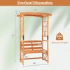Patio Garden Arbor with Pergola Bench 2 Trellises for Climbing Plants Vines Grapes - 3 of 4