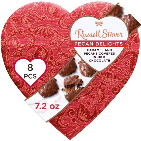 Russell Stover Valentine's Day Pecan Delights Heart Box Gift - 7.2oz - image 1 of 4