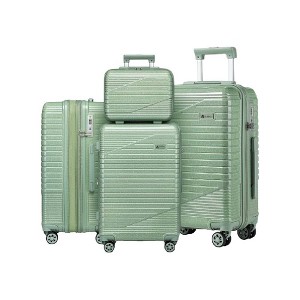 Summit Adventure 4-Piece Geyao Green Expandable Luggage Set - 1 of 4