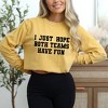 Simply Sage Market Women's I Just Hope Both Teams Have Fun Long Sleeve Garment Dyed Tee - 2 of 4