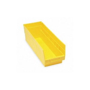 Quantum Storage Systems Economy Shelf Bin, Nesting, 23-5/8"W X 8-3/8"D X 6"H, (7) Divider Slots, Rear Hanglock, - 1 of 1