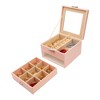 Unique Bargains 2 Layers PU Leather Jewelry Box with Drawer and Mirror - 3 of 4
