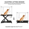 110V/220V Electric Pet Grooming Table, Professional Groomer Recommend 8" - 36" Height Adjustable Double Arm Loops Lift Table, Dog Bathing Station - 3 of 4