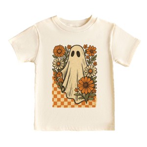 Checkered Ghost Floral Vintage - Youth Short Sleeve Graphic T-Shirt and Toddler Short Sleeve Graphic T-Shirt - 1 of 4