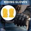 Unique Bargains Motorcycle Gloves Dirt Bike Bicycle Racing ATV UTV Sheep Leather 1 Pair - 3 of 4