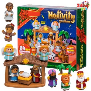 Joyfy 2025 Nativity Advent Calendar – 24 Days of Christmas Story Figurines Celebrate the True Meaning of Christmas with a Daily Nativity Surprise! - 1 of 4
