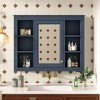 NicBex Bathroom Wall Mount Storage Cabinet Mirror Medicine Cabinet with Single Door & 6 Shelves - 2 of 4