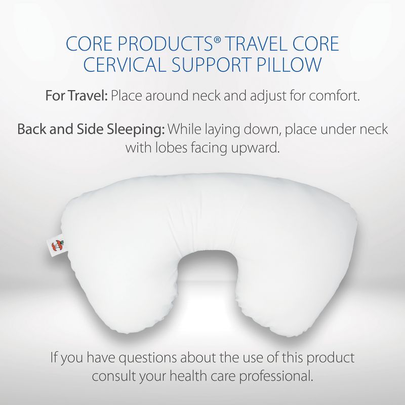 Core Products Travel Portable Cervical Neck & Head Support Sleep Pillow, 5 of 10