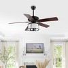 Kristos 3 Light 52" Ceiling Fan - CLF1024 - Black - Safavieh - 3 of 4