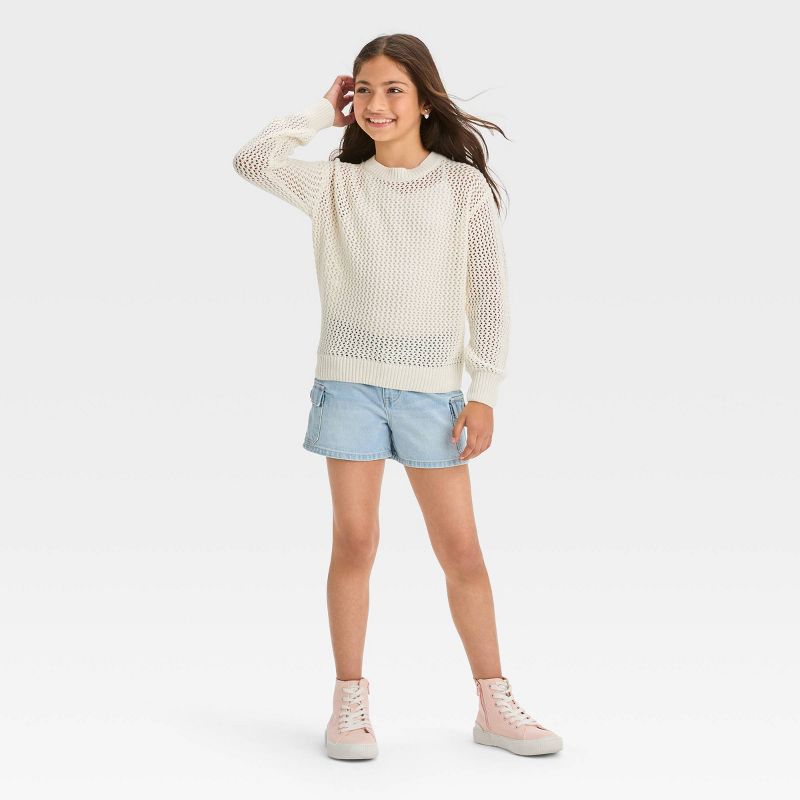 Girls&#39; High-Rise Cargo Jean Shorts - Cat &#38; Jack&#8482;, 4 of 5