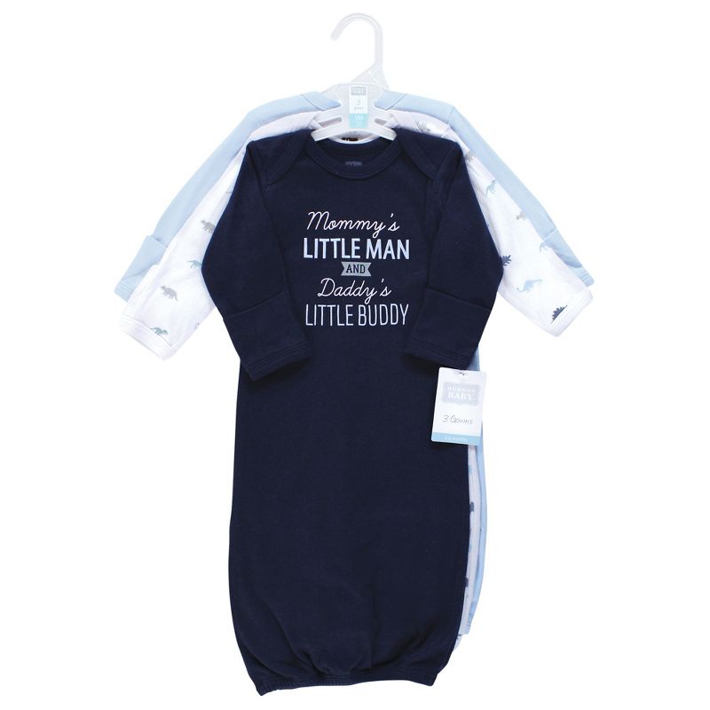 Hudson Baby Infant Boy Cotton Gowns, Newest Family Member, 3 of 7