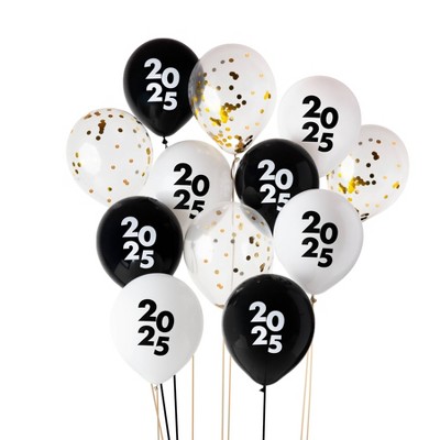 2025 Graduation Latex Balloon Pack by Bonjour Fete - 12ct