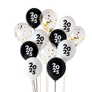 2025 Graduation Latex Balloon Pack by Bonjour Fete - 12ct - 1 of 4