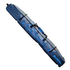 Sportube Wheeled Padded 6 Foot 3 Pair Ski Shield/2 Snowboard Airline Luggage Bag with Internal Gear Guards, Fits All Ski Types, Camo Blue - 1 of 4