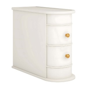 Kumasinova Wood Console Table,Narrow Side Table with 2 Drawers,Sofa Table for Entryway,Hallway,Living Room,White - 1 of 4