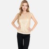 Anna-Kaci Women's Sequin V-Neck Top with Cap Sleeves and Relaxed Fit - 4 of 4