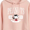 Women's - Peanuts - Collegiate Cropped Graphic Hoodie - 2 of 4