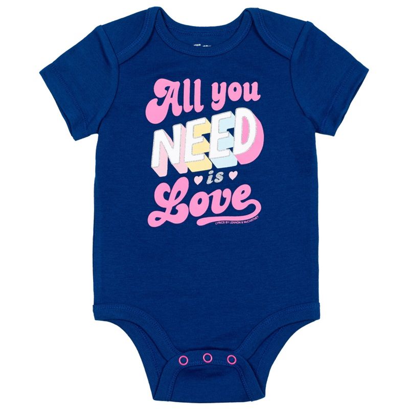 Lyrics by Lennon and McCartney Baby Girls 5 Pack Bodysuits Newborn to Infant, 2 of 8