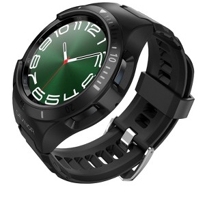 Dexnor for Samsung Galaxy Watch 6 Classic Band [47mm] [43mm], Galaxy Watch 6 Band [40mm] [44mm], [Raised Bezel & Snap-on] Rugged Shockproof Case - 1 of 3