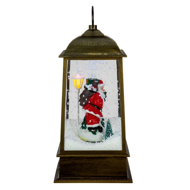 Northlight 13.5" LED Lighted Snowing Musical Santa Christmas Lantern, 4 of 5