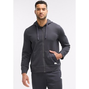 Peloton Men's Waffle Full Zip Hoodie, Slate - 1 of 4