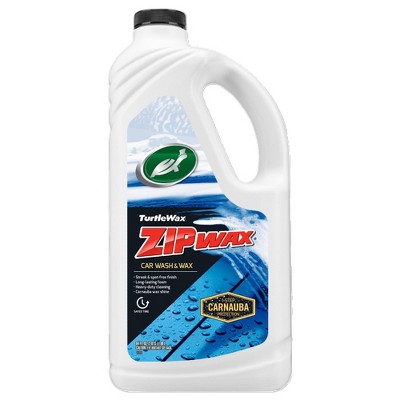 Turtle Wax ZIP Wash and Wax: Liquid Car Shampoo & Soap, 64 oz Automotive Cleaner, Original Scent
